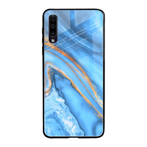Vibrant Blue Marble Samsung Galaxy A50 Glass Back Cover Online