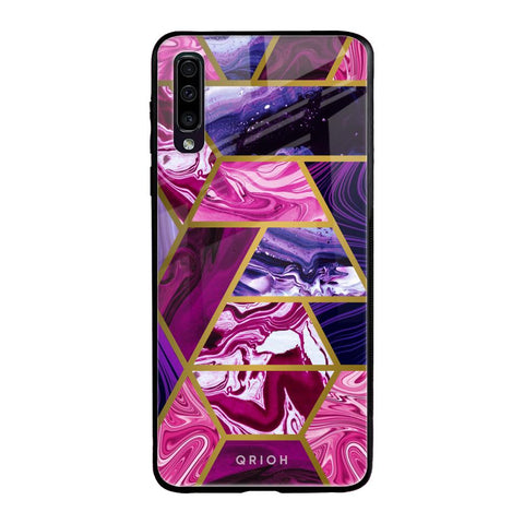 Electroplated Geometric Marble Samsung Galaxy A50 Glass Back Cover Online