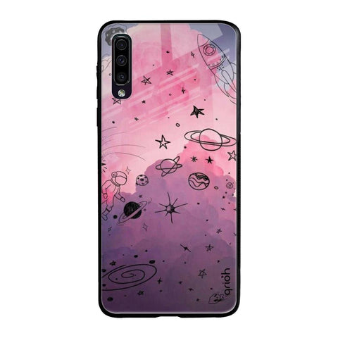 Space Doodles Samsung Galaxy A50 Glass Cases & Covers Online