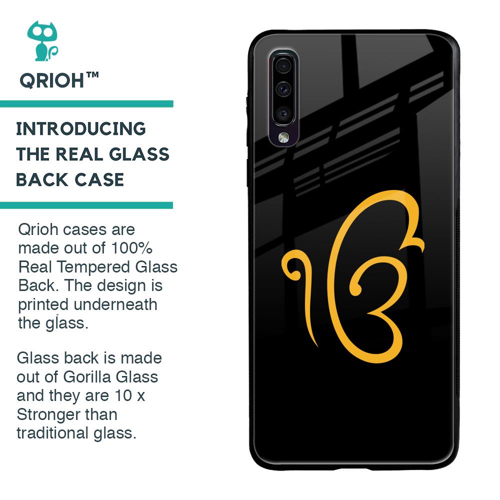 Luxury Fashion Initial Glass Case for Samsung Galaxy A50