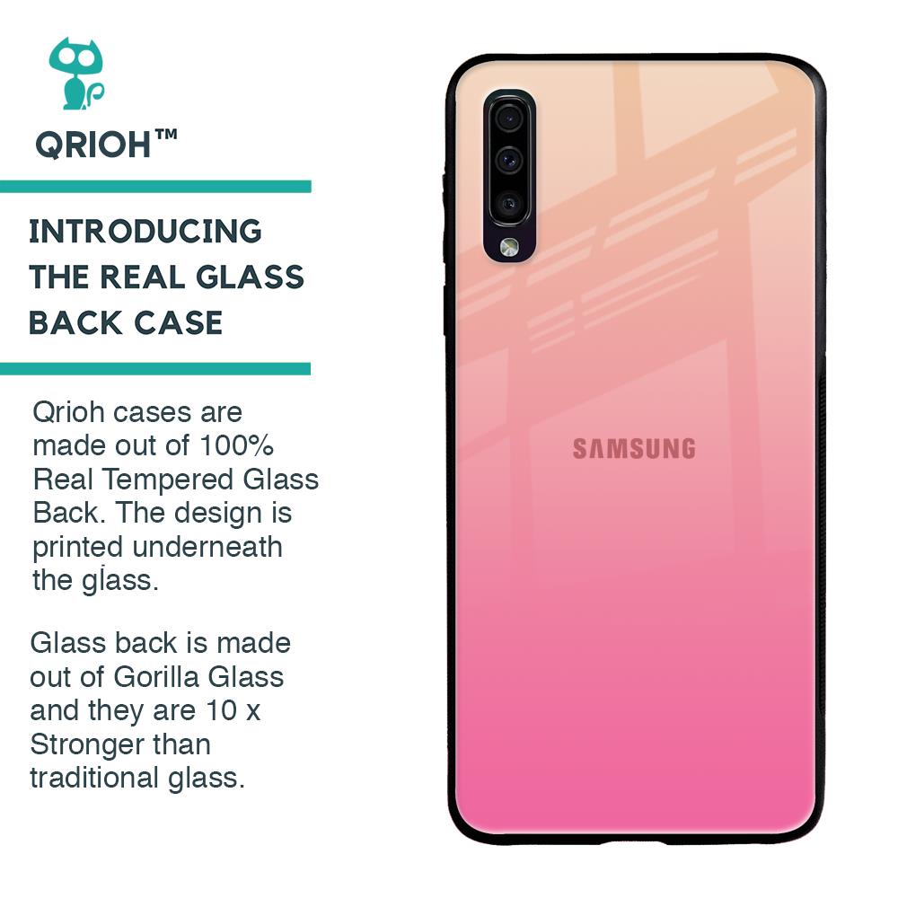 Pastel Pink Gradient Glass Case For Samsung Galaxy A50
