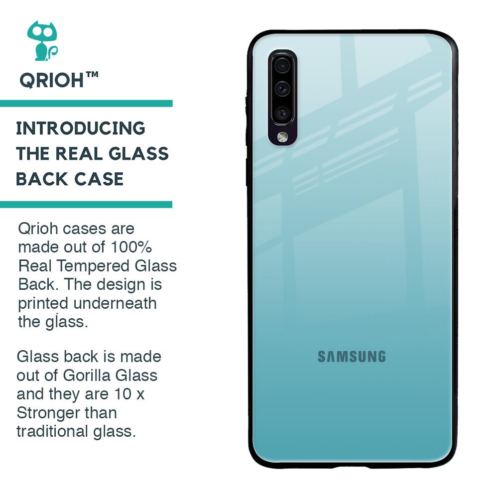 Arctic Blue Glass Case For Samsung Galaxy A50