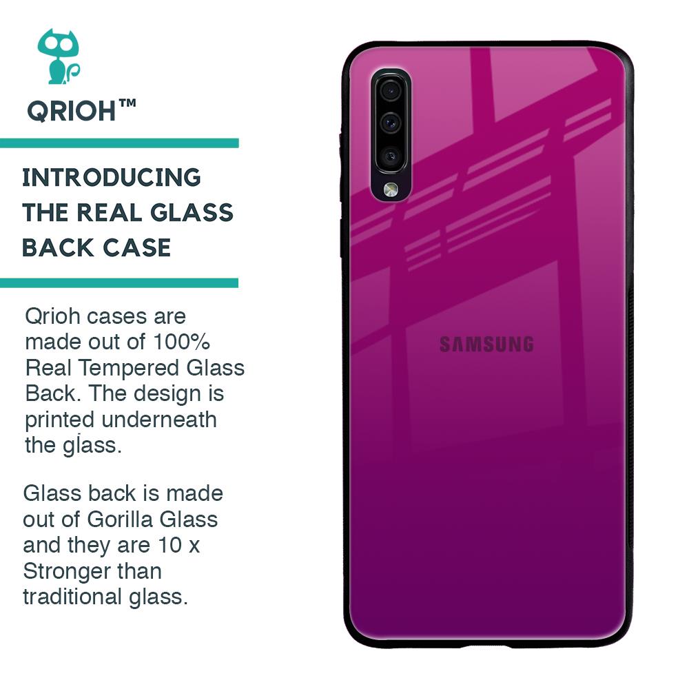 Magenta Gradient Glass Case For Samsung Galaxy A50