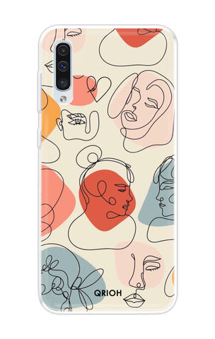 Abstract Faces Samsung Galaxy A50 Back Cover