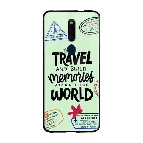 Travel Stamps Oppo F11 Pro Glass Back Cover Online