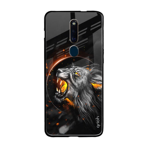 Aggressive Lion Oppo F11 Pro Glass Back Cover Online