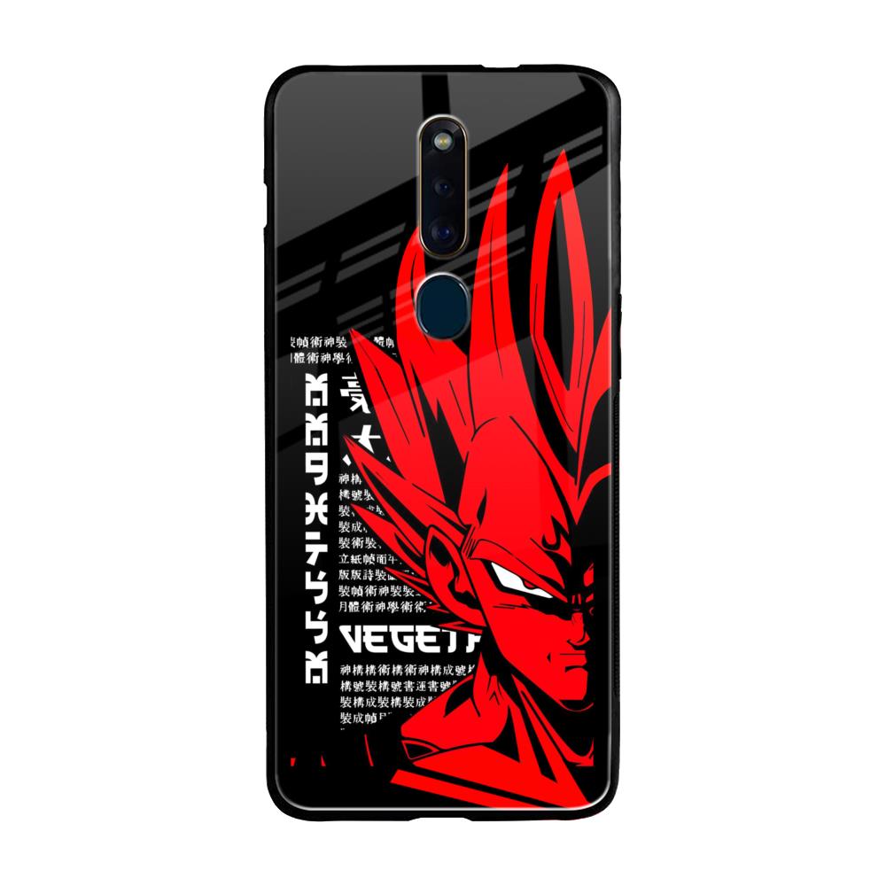 Red Vegeta Oppo F11 Pro Glass Back Cover Online