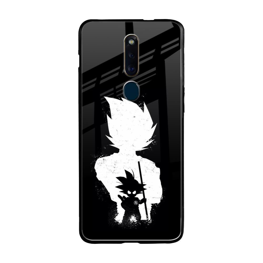 Monochrome Goku Oppo F11 Pro Glass Back Cover Online
