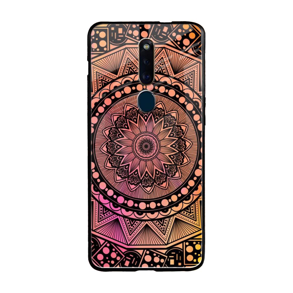 Floral Mandala Oppo F11 Pro Glass Back Cover Online