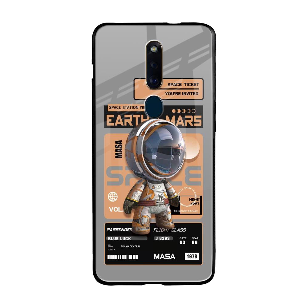 Space Ticket Oppo F11 Pro Glass Back Cover Online