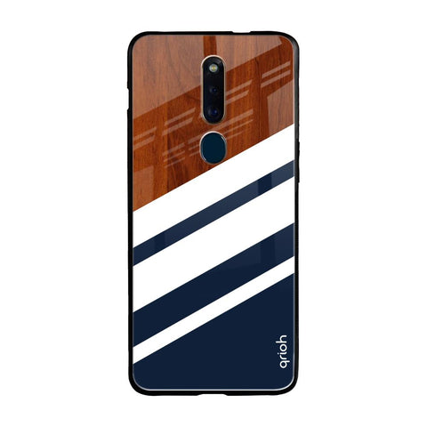 Bold Stripes Oppo F11 Pro Glass Cases & Covers Online