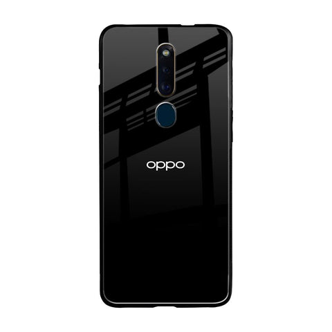 Jet Black Oppo F11 Pro Glass Back Cover Online
