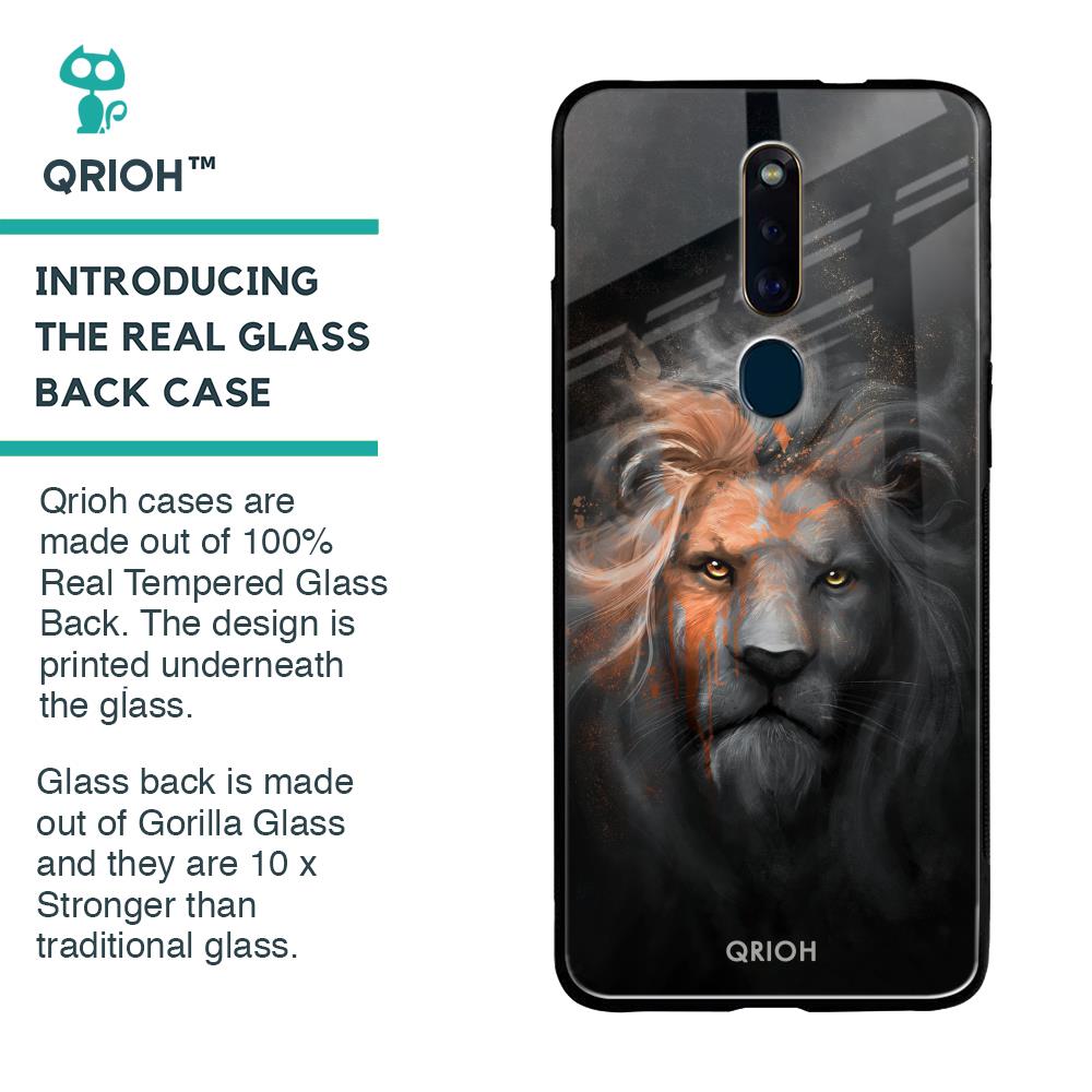 Devil Lion Glass Case for Oppo F11 Pro