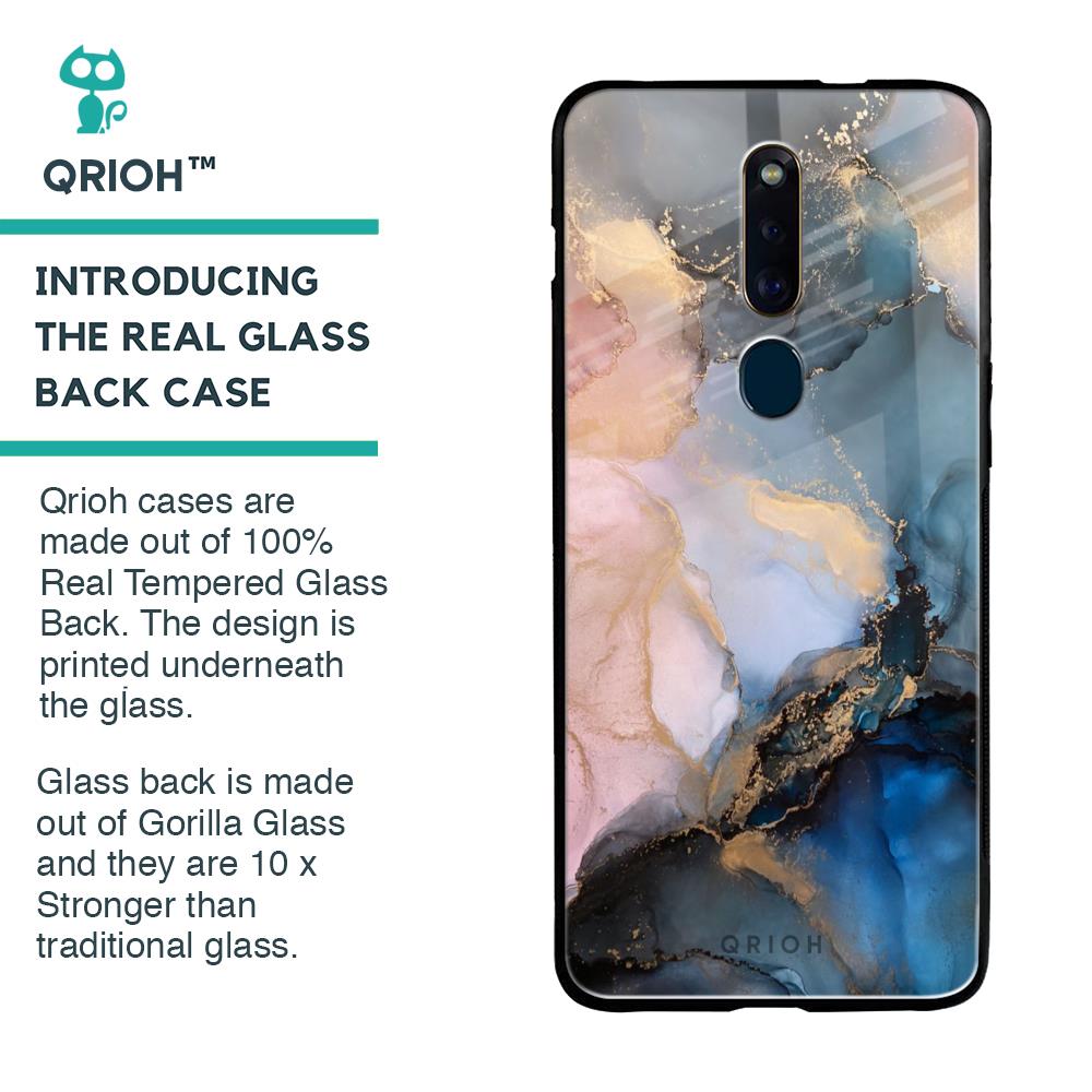 Marble Ink Abstract Glass Case for Oppo F11 Pro