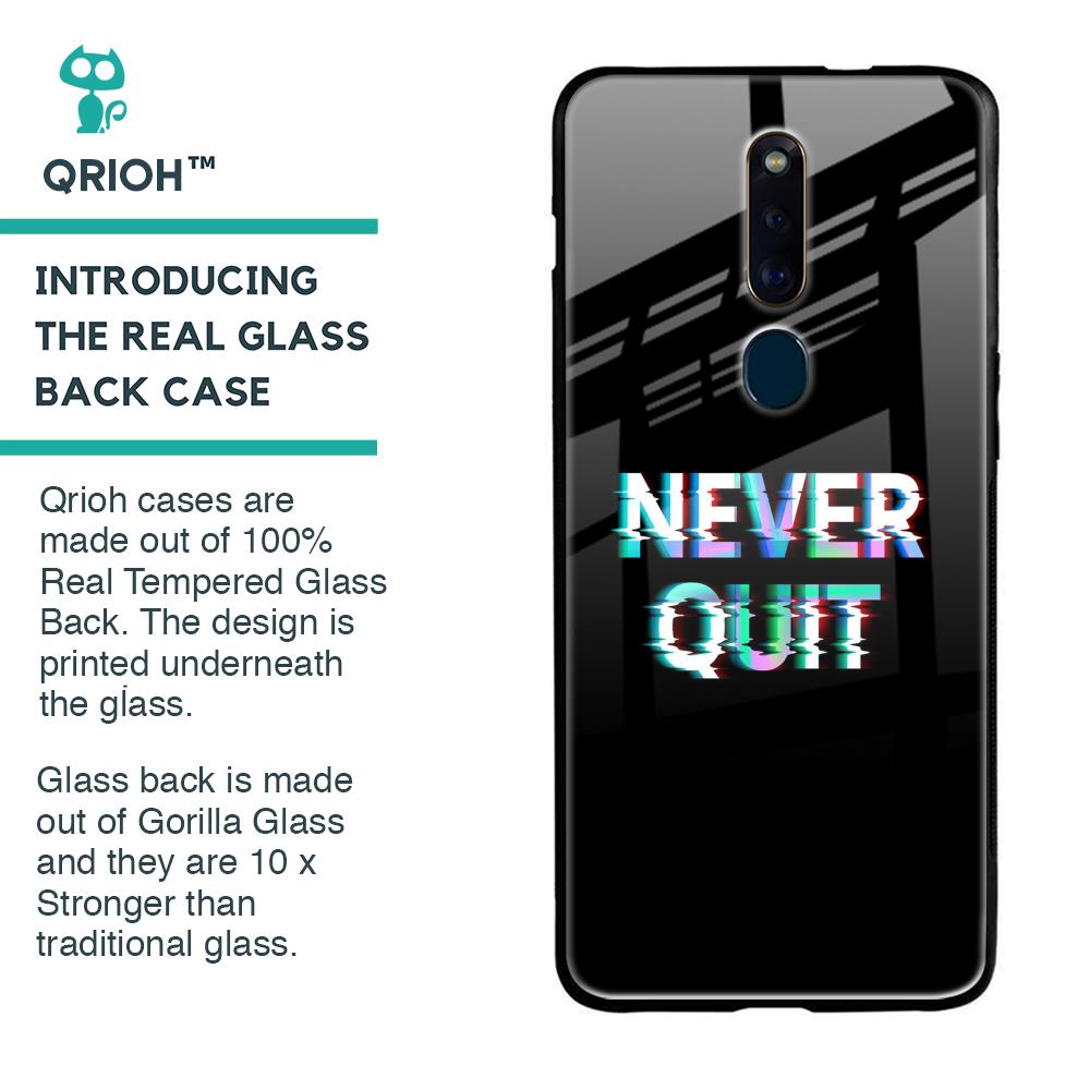 Never Quit Glass Case For Oppo F11 Pro
