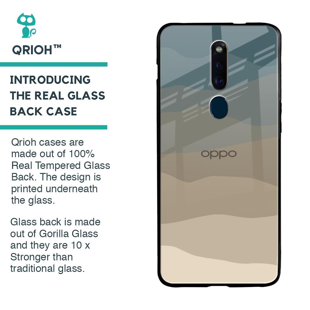 Abstract Mountain Pattern Glass Case for Oppo F11 Pro