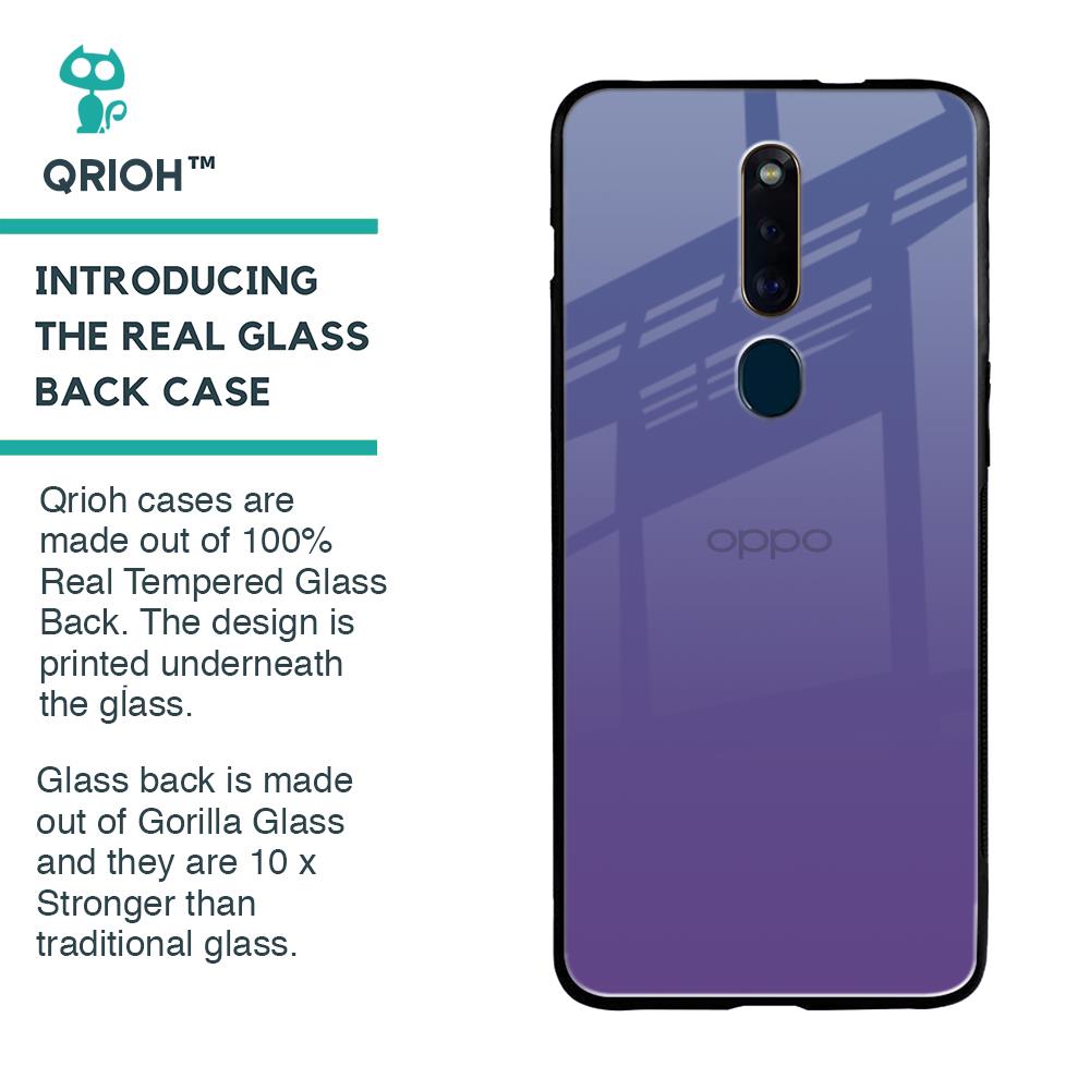 Indigo Pastel Glass Case For Oppo F11 Pro