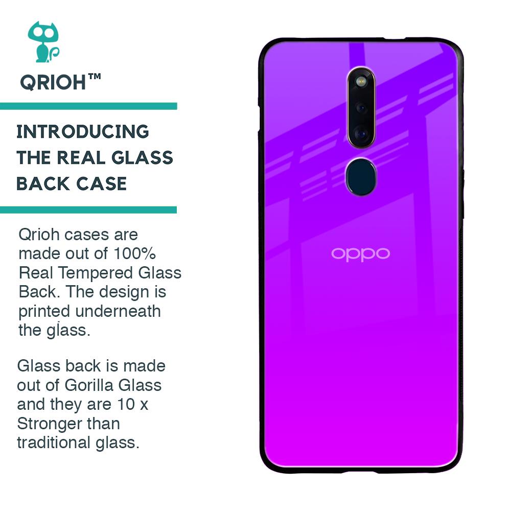 Purple Pink Glass Case for Oppo F11 Pro