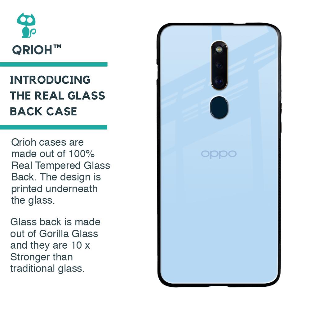 Pastel Sky Blue Glass Case for Oppo F11 Pro