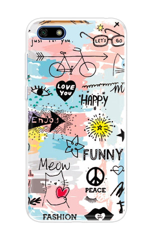 Happy Doodle Huawei Y5 lite 2018 Back Cover