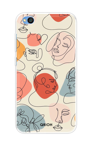 Abstract Faces Xiaomi Redmi Go Back Cover