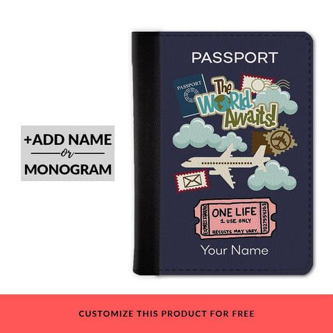 World Awaits Custom Passport Cover