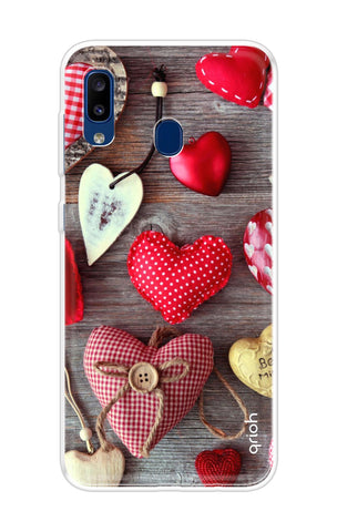 Valentine Hearts Samsung Galaxy A20 Back Cover
