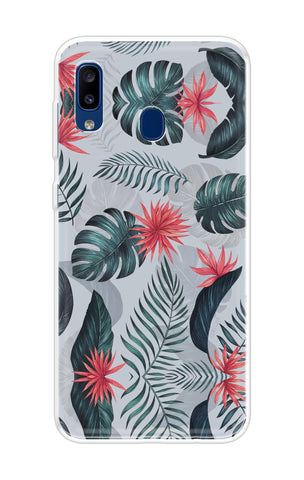 Retro Floral Leaf Samsung Galaxy A20 Back Cover