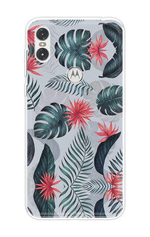 Retro Floral Leaf Motorola One Back Cover