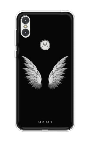 White Angel Wings Motorola One Back Cover