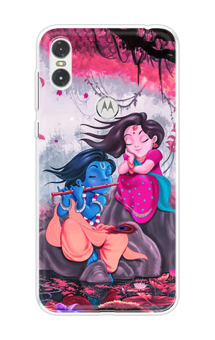 Radha Krishna Art Motorola One Back Cover