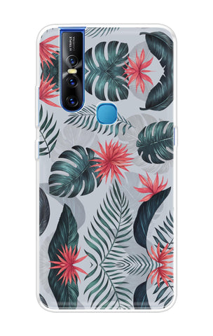 Retro Floral Leaf Vivo V15 Back Cover