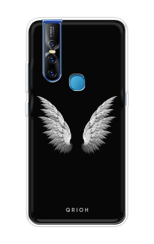 White Angel Wings Vivo V15 Back Cover