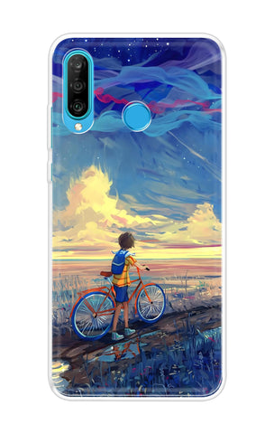 Riding Bicycle to Dreamland Huawei P30 lite Back Cover