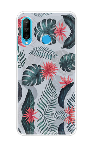 Retro Floral Leaf Huawei P30 lite Back Cover