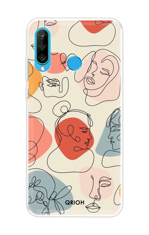 Abstract Faces Huawei P30 lite Back Cover
