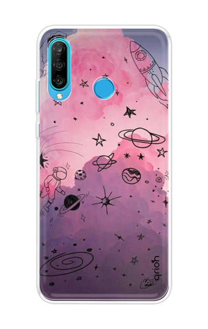 Space Doodles Art Huawei P30 lite Back Cover