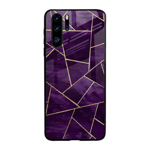 Geometric Purple Huawei P30 Pro Glass Back Cover Online