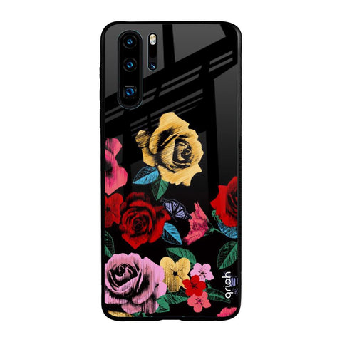 Floral Decorative Huawei P30 Pro Glass Back Cover Online