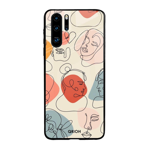 Abstract Faces Huawei P30 Pro Glass Back Cover Online