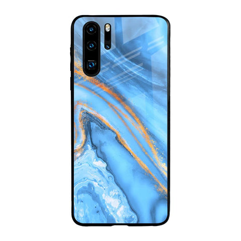 Vibrant Blue Marble Huawei P30 Pro Glass Back Cover Online