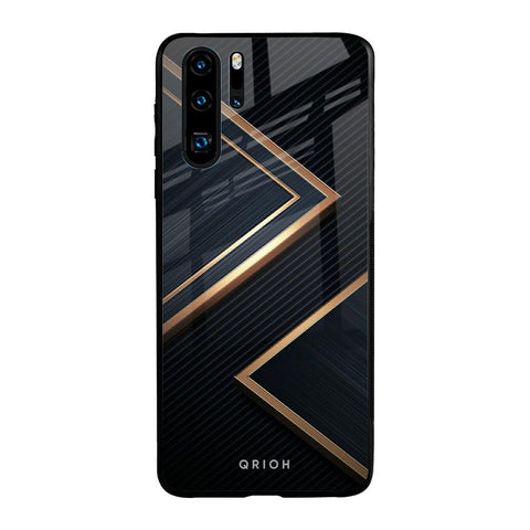 Sleek Golden & Navy Huawei P30 Pro Glass Back Cover Online
