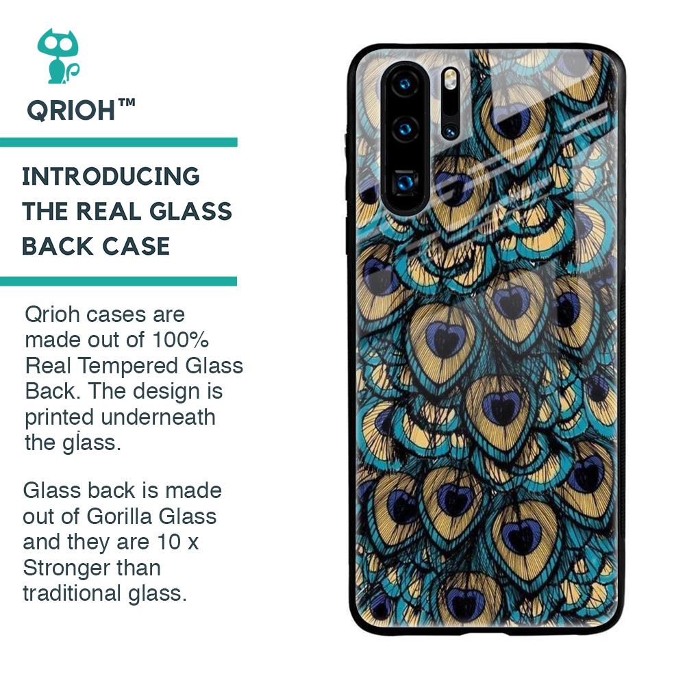 Peacock Feathers Glass case for Huawei P30 Pro