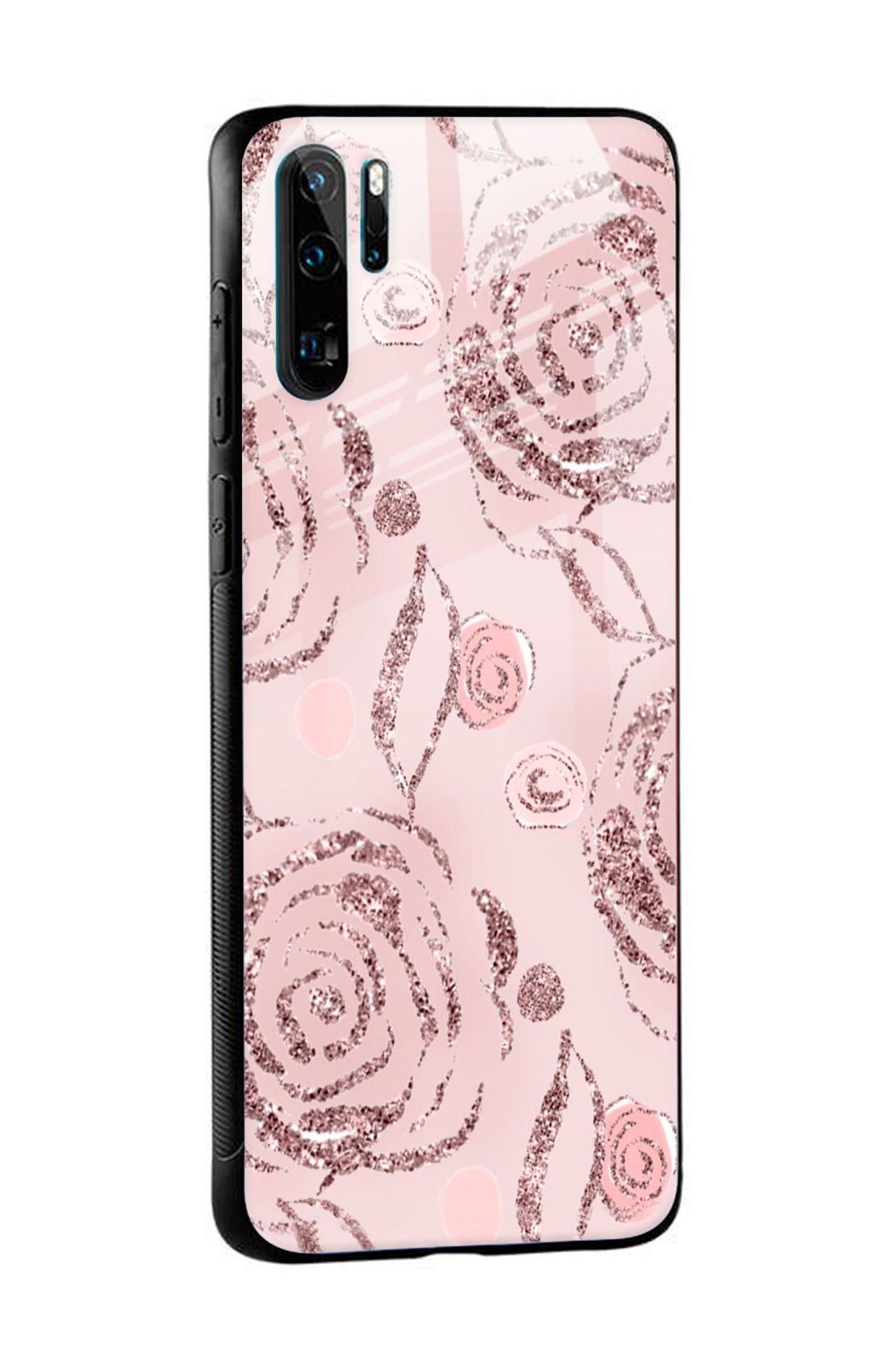Shimmer Roses Glass case for Huawei P40 Pro