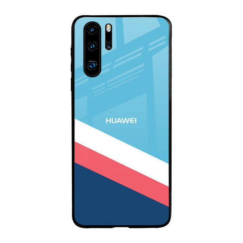 Pink & White Stripes Huawei P30 Pro Glass Back Cover Online