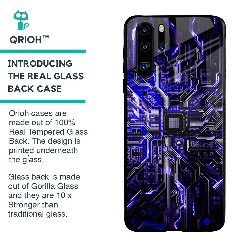 Techno Color Pattern Glass Case For Huawei P30 Pro