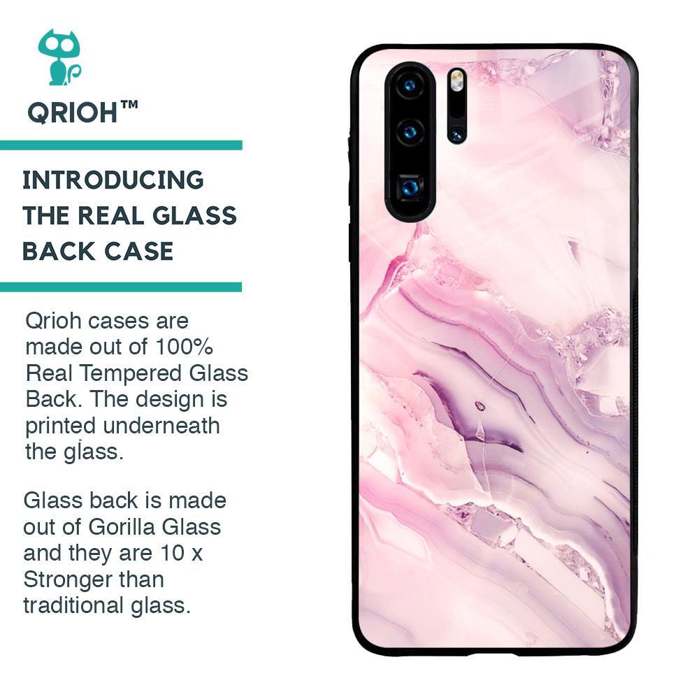 Diamond Pink Gradient Glass Case For Huawei P30 Pro