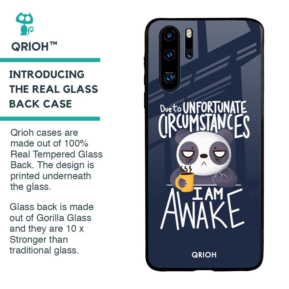 Struggling Panda Glass Case for Huawei P30 Pro