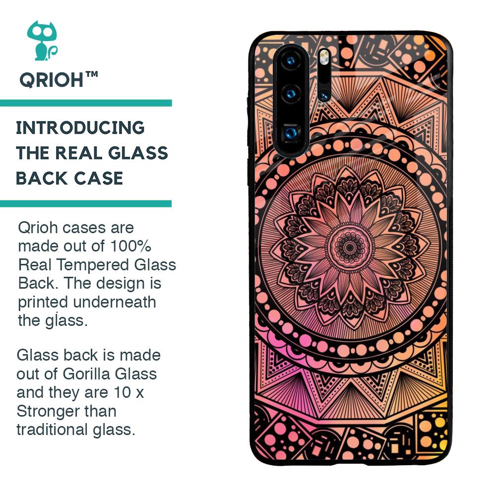 Floral Mandala Glass Case for Huawei P30 Pro