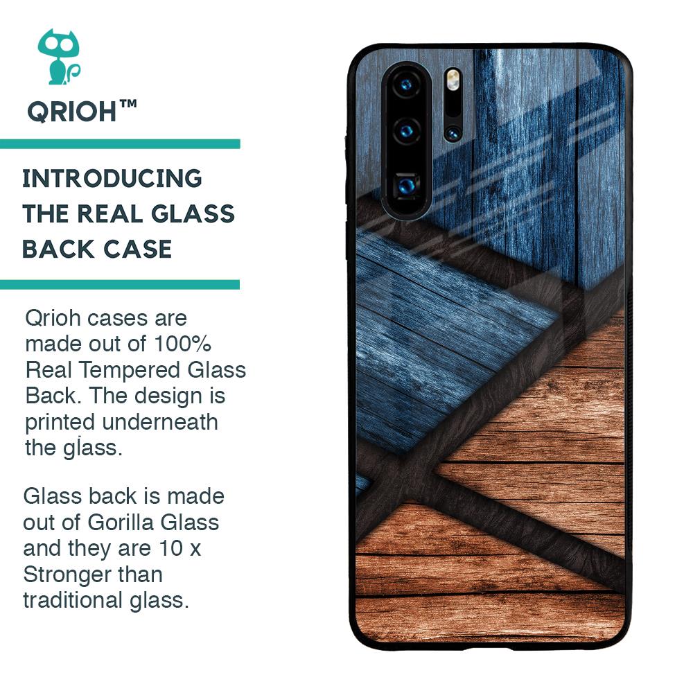 Wooden Tiles Glass Case for Huawei P30 Pro
